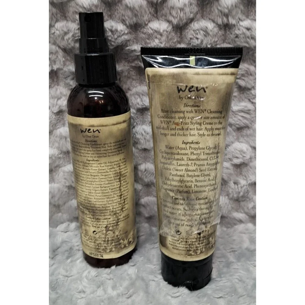 Wen Chaz Dean Sweet Almond Mint Hair Replenishing Treatment Mist Styling Creme